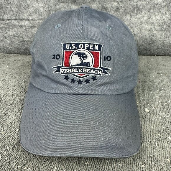 U.S. Open 2010 Pebble Beach USGA Member Cap Adults Gray Strap back Embroidered - Picture 3 of 15
